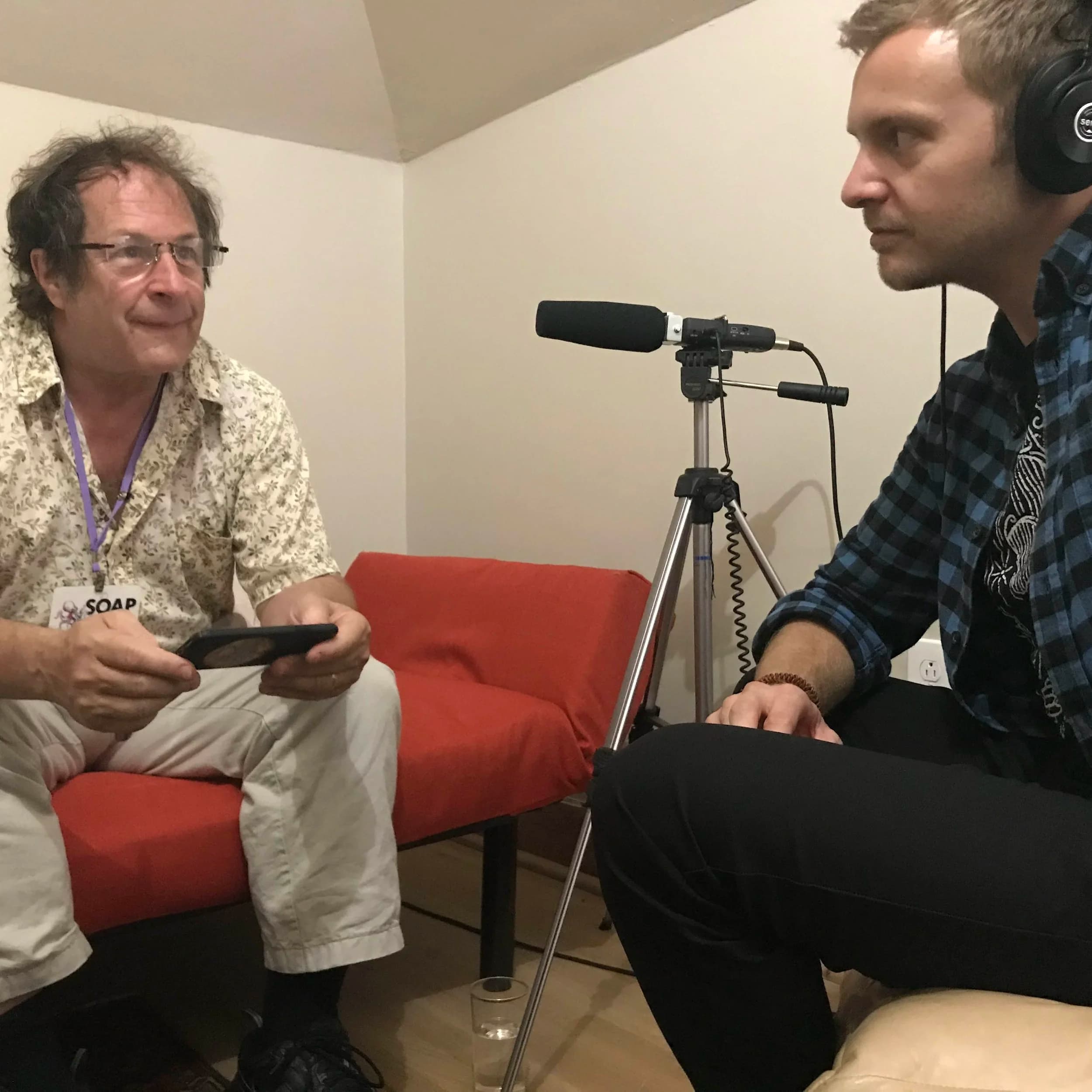 Interview recording at SOAP: Ty and Rick Doblin